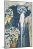 Amida Waterfall on the Kiso Highway-Katsushika Hokusai-Mounted Giclee Print