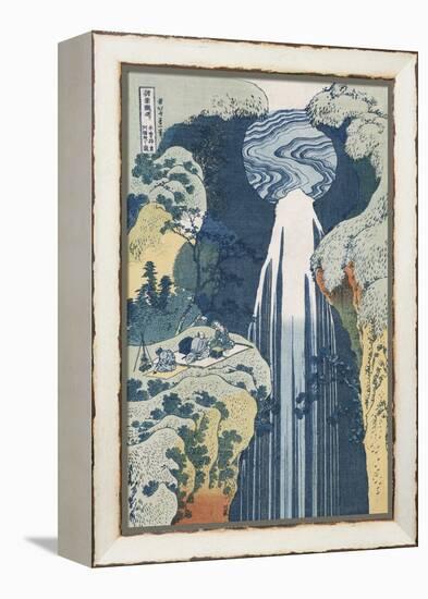 Amida Waterfall on the Kiso Highway-Katsushika Hokusai-Framed Premier Image Canvas