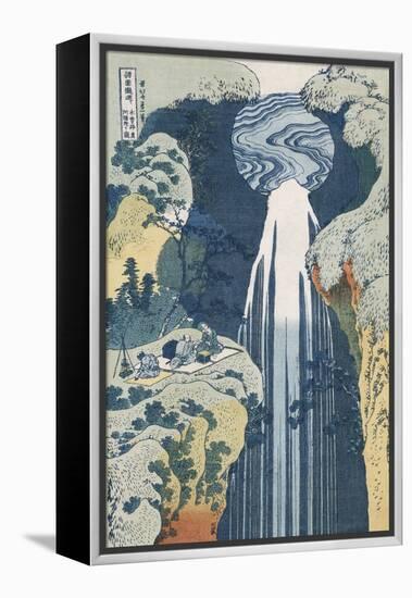 Amida Waterfall on the Kiso Highway-Katsushika Hokusai-Framed Premier Image Canvas