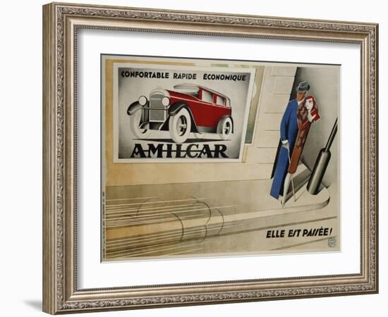 Amilcar Poster-Paolo Garretto-Framed Giclee Print