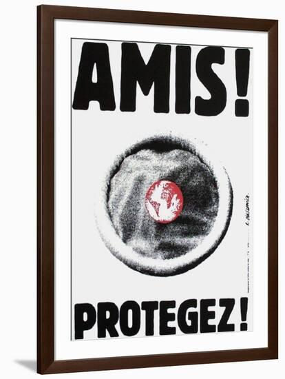 Amis ! Protégez !-Roman Cieslewicz-Framed Collectable Print