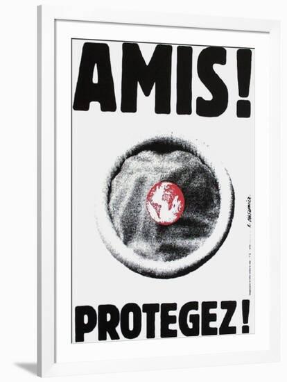 Amis ! Protégez !-Roman Cieslewicz-Framed Collectable Print