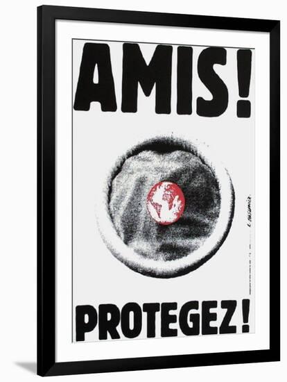 Amis ! Protégez !-Roman Cieslewicz-Framed Collectable Print