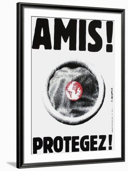 Amis ! Protégez !-Roman Cieslewicz-Framed Collectable Print