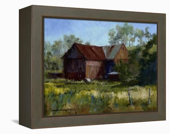 Amish Country Barn-Barbara Chenault-Framed Stretched Canvas