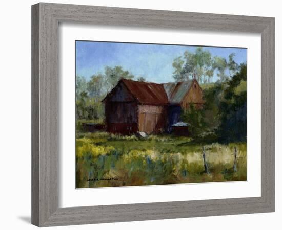 Amish Country Barn-Barbara Chenault-Framed Art Print