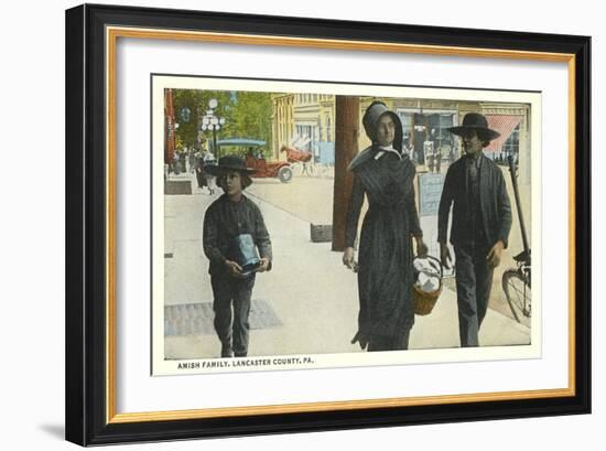 Amish Family, Lancaster County, Pennsylvania-null-Framed Art Print