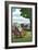 Amish Farmers and Buggy-Lantern Press-Framed Art Print