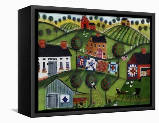 Amish Folk Art Quilts-Cheryl Bartley-Framed Premier Image Canvas