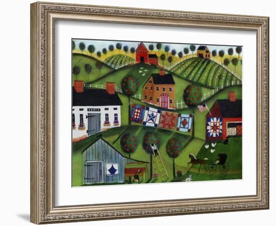 Amish Folk Art Quilts-Cheryl Bartley-Framed Giclee Print