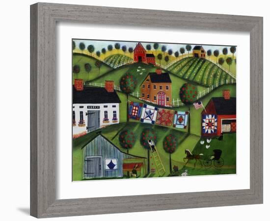 Amish Folk Art Quilts-Cheryl Bartley-Framed Giclee Print