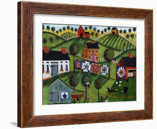 Amish Folk Art Quilts-Cheryl Bartley-Framed Giclee Print