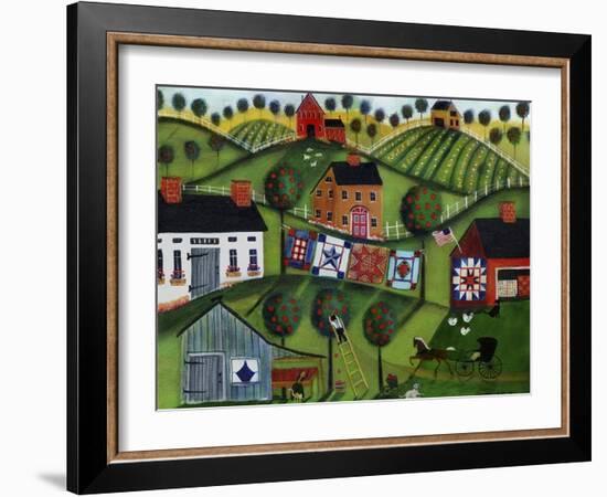 Amish Folk Art Quilts-Cheryl Bartley-Framed Giclee Print