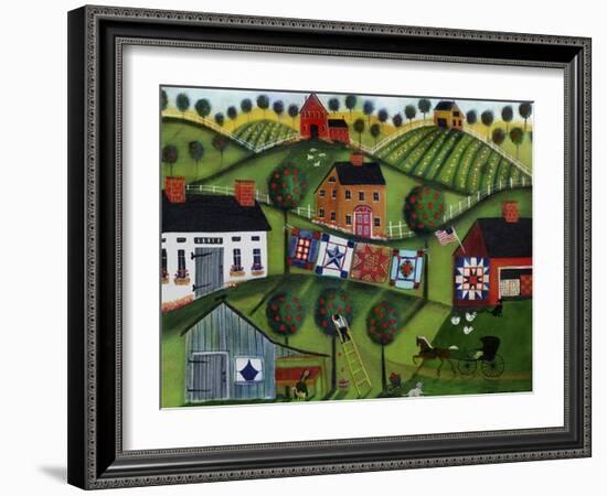 Amish Folk Art Quilts-Cheryl Bartley-Framed Giclee Print