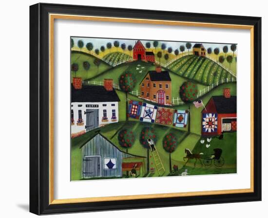 Amish Folk Art Quilts-Cheryl Bartley-Framed Giclee Print