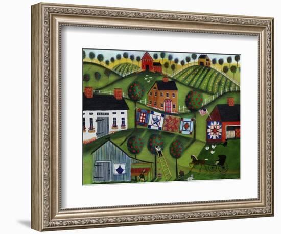 Amish Folk Art Quilts-Cheryl Bartley-Framed Giclee Print