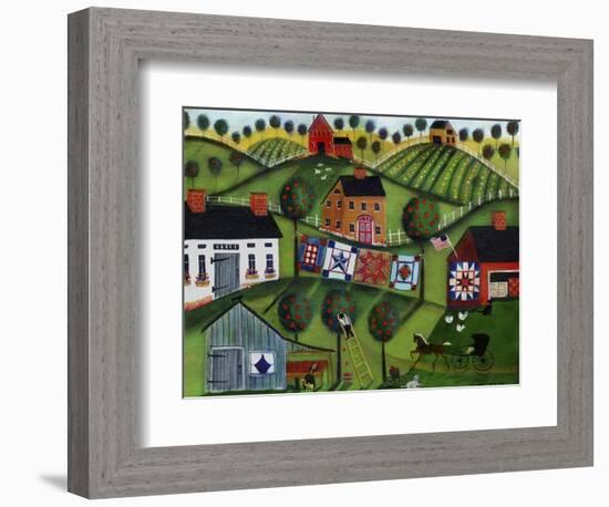 Amish Folk Art Quilts-Cheryl Bartley-Framed Giclee Print