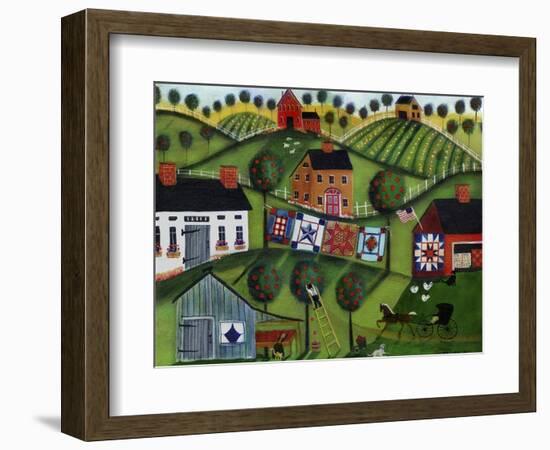 Amish Folk Art Quilts-Cheryl Bartley-Framed Giclee Print