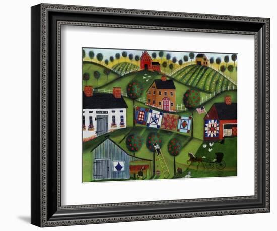 Amish Folk Art Quilts-Cheryl Bartley-Framed Giclee Print