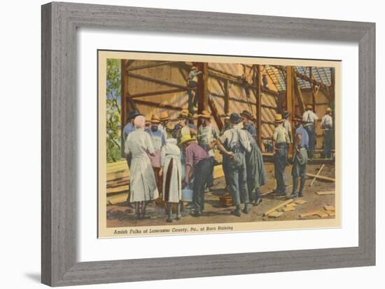 Amish Folks, Lancaster County, Pennsylvania-null-Framed Art Print