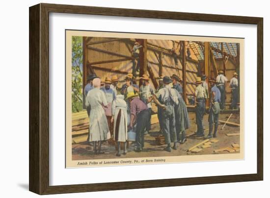 Amish Folks, Lancaster County, Pennsylvania-null-Framed Art Print