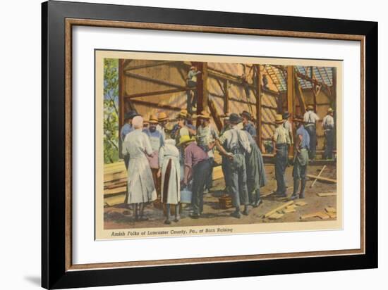 Amish Folks, Lancaster County, Pennsylvania-null-Framed Art Print