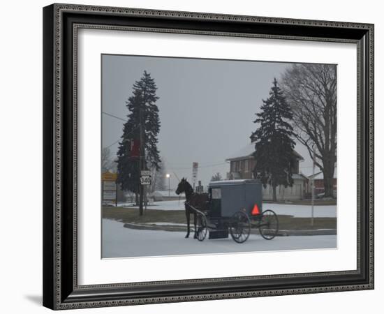 Amish Horse and Buggy, 2013-Anthony Butera-Framed Photographic Print