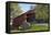 Amish Horse-drawn Buggy, Pool Forge Covered Bridge, built in 1859, Lancaster County, Pennsylvania,-Richard Maschmeyer-Framed Premier Image Canvas