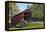 Amish Horse-drawn Buggy, Pool Forge Covered Bridge, built in 1859, Lancaster County, Pennsylvania,-Richard Maschmeyer-Framed Premier Image Canvas