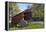 Amish Horse-drawn Buggy, Pool Forge Covered Bridge, built in 1859, Lancaster County, Pennsylvania,-Richard Maschmeyer-Framed Premier Image Canvas