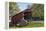 Amish Horse-drawn Buggy, Pool Forge Covered Bridge, built in 1859, Lancaster County, Pennsylvania,-Richard Maschmeyer-Framed Premier Image Canvas