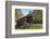 Amish Horse-drawn Buggy, Pool Forge Covered Bridge, built in 1859, Lancaster County, Pennsylvania,-Richard Maschmeyer-Framed Photographic Print