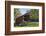 Amish Horse-drawn Buggy, Pool Forge Covered Bridge, built in 1859, Lancaster County, Pennsylvania,-Richard Maschmeyer-Framed Photographic Print