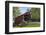 Amish Horse-drawn Buggy, Pool Forge Covered Bridge, built in 1859, Lancaster County, Pennsylvania,-Richard Maschmeyer-Framed Photographic Print