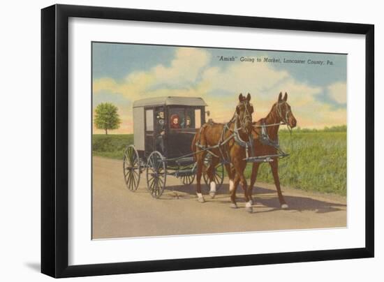 Amish in Carriage, Pennsylvania-null-Framed Art Print