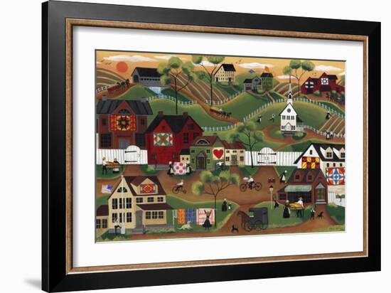 Amish Quilt Village-Cheryl Bartley-Framed Giclee Print