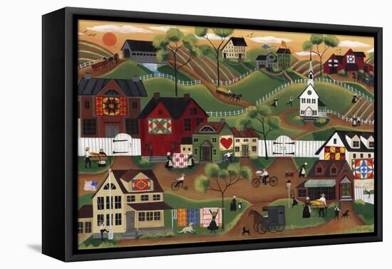 Amish Quilt Village-Cheryl Bartley-Framed Premier Image Canvas