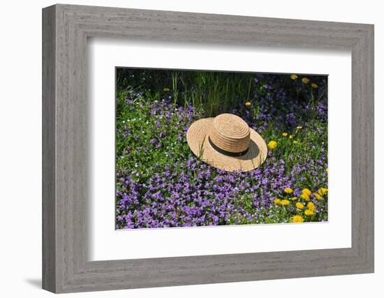 Amish Straw Hat at Spring Time-Elysium Multimedia-Framed Photographic Print