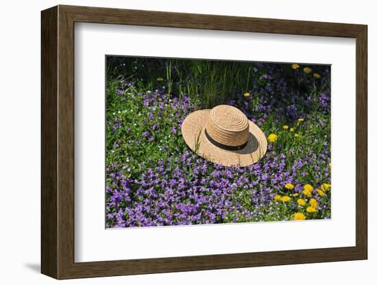 Amish Straw Hat at Spring Time-Elysium Multimedia-Framed Photographic Print