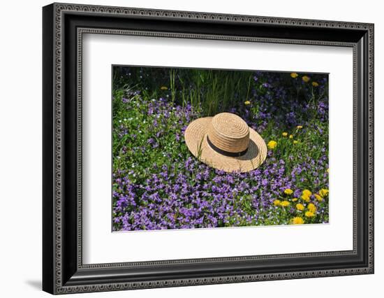 Amish Straw Hat at Spring Time-Elysium Multimedia-Framed Photographic Print