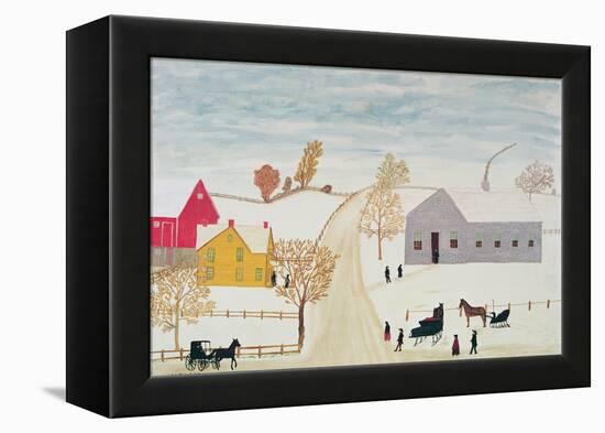 Amish Village-H.F. Lang-Framed Premier Image Canvas