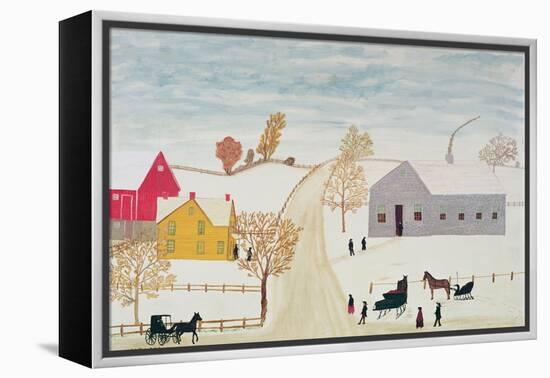 Amish Village-H.F. Lang-Framed Premier Image Canvas