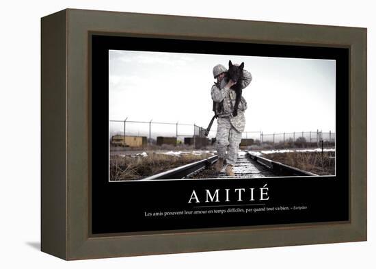 Amitié: Citation Et Affiche D'Inspiration Et Motivation-null-Framed Premier Image Canvas