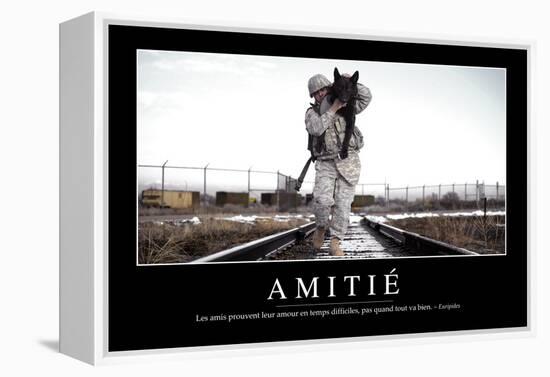 Amitié: Citation Et Affiche D'Inspiration Et Motivation-null-Framed Premier Image Canvas