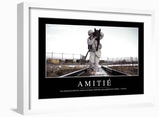 Amitié: Citation Et Affiche D'Inspiration Et Motivation-null-Framed Premium Photographic Print