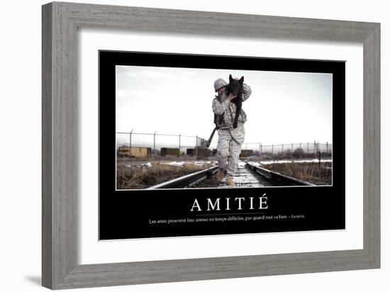 Amitié: Citation Et Affiche D'Inspiration Et Motivation-null-Framed Photographic Print