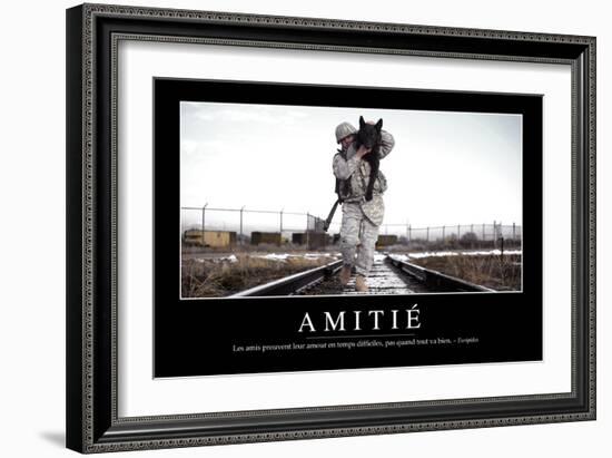 Amitié: Citation Et Affiche D'Inspiration Et Motivation-null-Framed Photographic Print