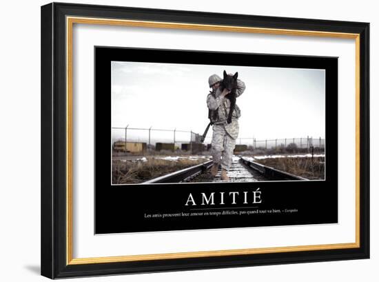 Amitié: Citation Et Affiche D'Inspiration Et Motivation-null-Framed Photographic Print