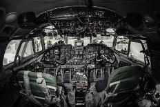 Inside of Airplane Cockpit-amok-Mounted Photographic Print