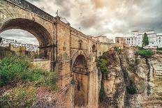 Aerial View of Malaga Bullring and Harbor. Spain-amok-Photographic Print